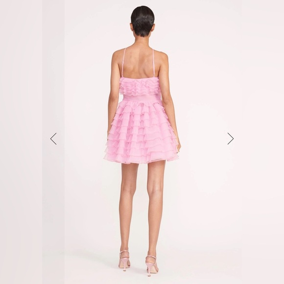 Staud Pink Mini Florian Tulle Dress - Picture 2 of 5